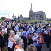 Star of David Accordion Band on parade at Drumcree. Picture By: Arthur Allison/Pacemaker Press.