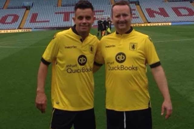Paul McCusker (right) pictured alongside former Aston Villa midfielder Lee Hendrie