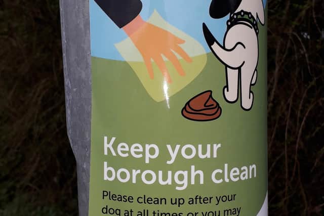 A dog poo information poster