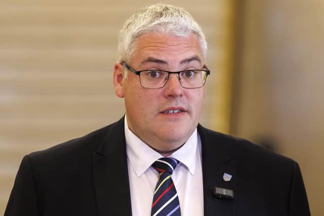 DUP leader Gavin Robinson MP says further objections to a commemorative stone to mark Northern Ireland’s centenary is “hypocritical”