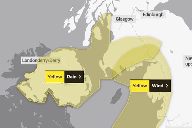 Two yellow weather warnings are in place