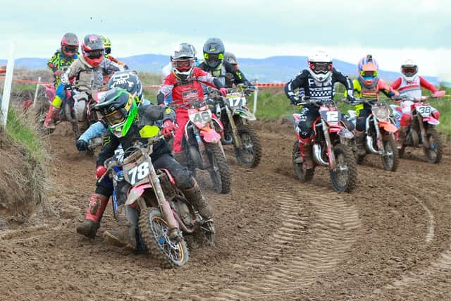 Ryan Jackson (78) was the overall winner of the S/W 85 class at Magilligan MX Park.