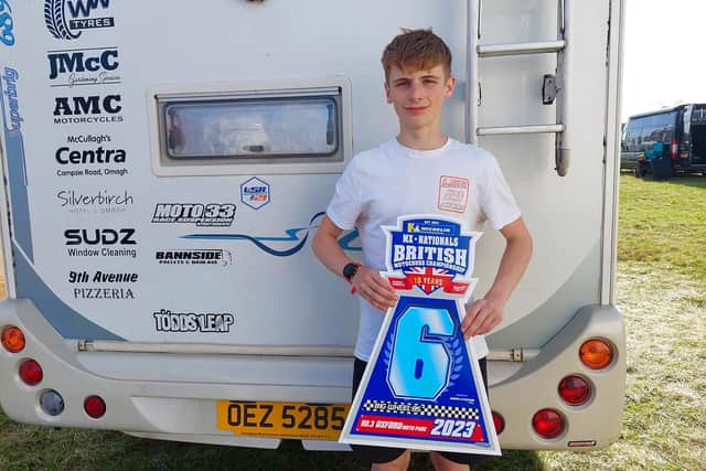 Omagh’s Lewis Spratt was sixth overall at Oxford Moto Parc and still holds fourth in the B/W85 MX Nationals championship