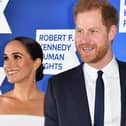Prince Harry, Duke of Sussex, and Meghan, Duchess of Sussex, arrive at the 2022 Robert F. Kennedy Human Rights Ripple of Hope Award Gala at the Hilton Midtown in New York City on December 6, 2022