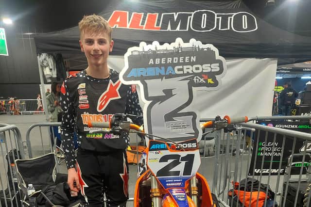 Omagh’s Lewis Spratt is lying second in the Supermini Championship after the Aberdeen rounds of the 2023 UK Arenacross.