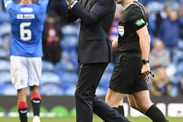 Rangers manager Philippe Clement applauds the fans after the cinch Premiership match at Ibrox Stadium, Glasgow. (Photo by Lesley Martin/PA Wire)
