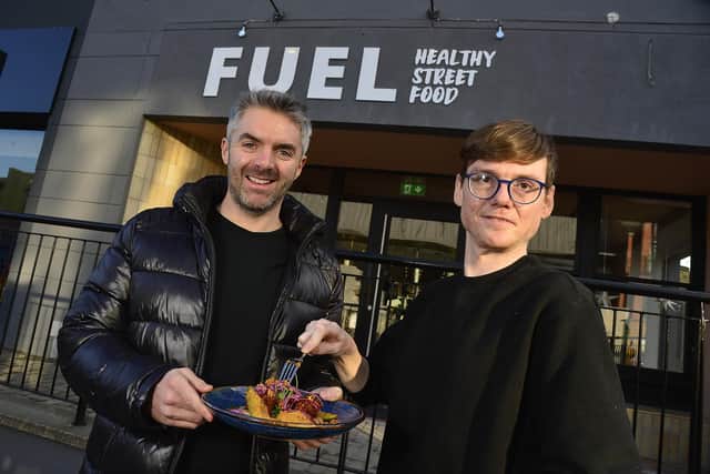 FUEL coffee chain owner David Beggs and manager Thom Moreland
