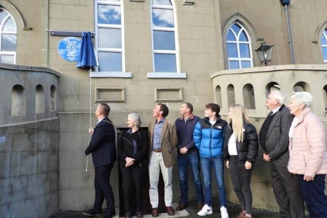 The Ulster History Circle Blue Plaque is unveiled