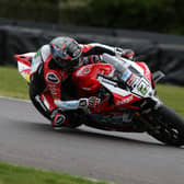 Glenn Irwin won the opening race of the bank holiday British Superbike meeting at Oulton Park in Cheshire on the Hager PBM Ducati. Picture: David Yeomans Photography