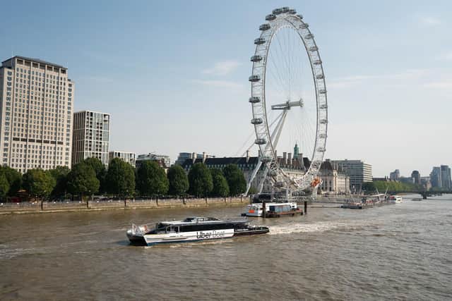 An Uber Boat by Thames Clippers. With a Family River Roamer, children aged up to 15 sail for free and the family enjoys unlimited hop-on, hop-off travel throughout the day. An All Zones Family River Roamer costs  £42.40 and is valid for 2 adults and up to 3 children (children 4 and under go free as standard).
A Family River Roamer ticket can be purchased online at www.thamesclippers.com, on the Thames Clippers Tickets and Uber apps and at piers.