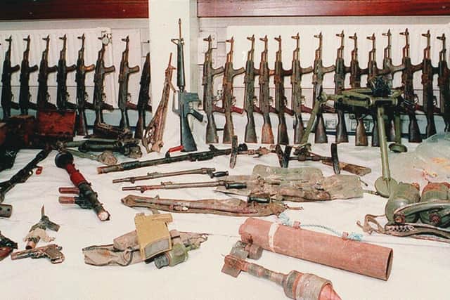 An IRA arms cache found by Irish police in a bunker near Athboy, Co Meath in 1994.