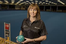 Sandra Bailie, who has been made an MBE (Member of the Order of the British Empire) for services to bowls in the New Year Honours list, pictured at the Belfast Indoor Bowls Club.
