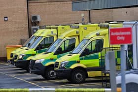 Ambulances at the Antrim Area Hospital