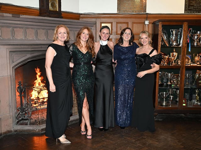 (left-right) Hilary Colmer, Auleen Nutt, Ashley Donnelly, Sarah Robinson and Catherine Gordon at the OC Ball organised by the Old Campbellian Society.
