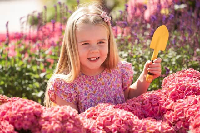 Ella, Dobbies’ Little Seedlings Club Ambassador at the Antrim store