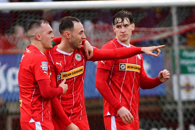 Sam Ashford put Cliftonville 2-1 ahead on Saturday in the 54th minute with his fourth Premiership goal of the season. He also provided an assist, attempted four shots and played 90 minutes as the Reds turned the match around