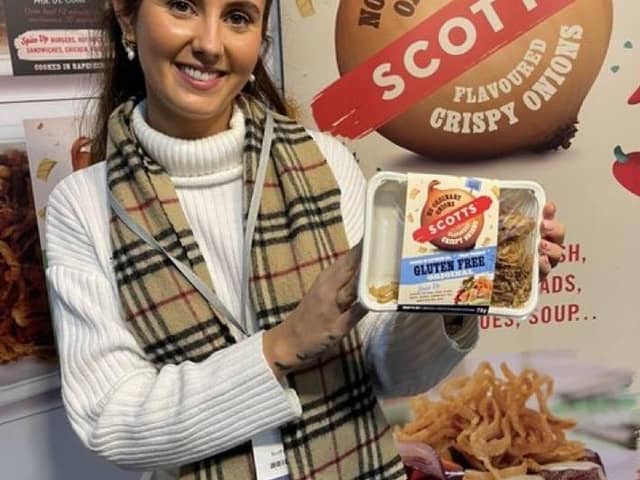 Jodie Scott is the marketing co-ordinator at Scott’s Crispy Onions in Aghadowey. The company has just won business for its crispy onions in Denmark