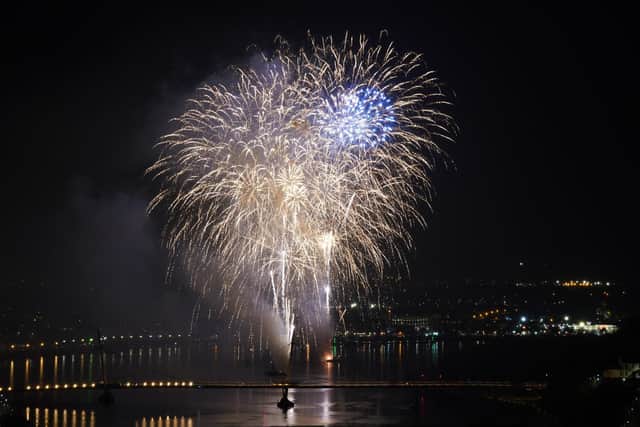 Fireworks display in the skies over the River Foyle as part of the Halloween celebrations in Londonderry last year