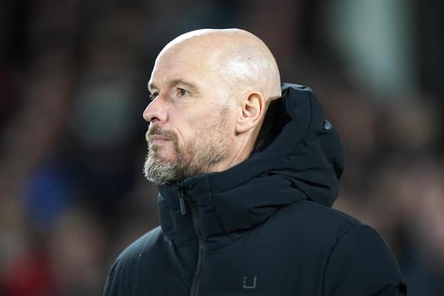 Manchester United boss Erik Ten Hag, who has hit back at Jamie Carragher's criticism of his side's defending