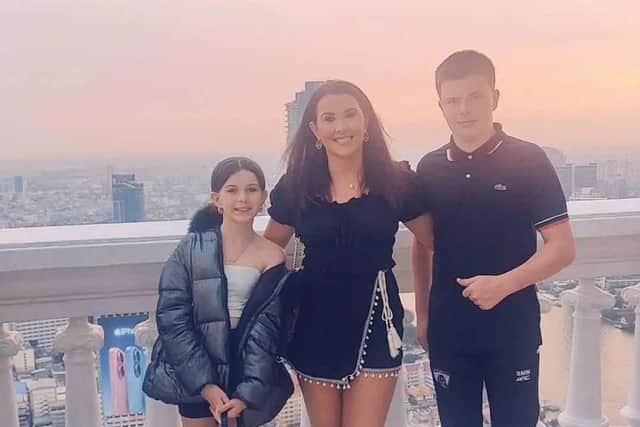 Stella McMullan with Caitlin and Shea