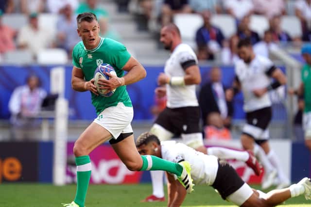 Johnny Sexton helping Ireland home against Romania. (Photo by David Davies/PA Wire)