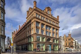 Bank Buildings, Belfast – Major restoration work completed following Primark fire by Hall Black Douglas Architects and JCA Architects. Credit: Cloud 9 photography