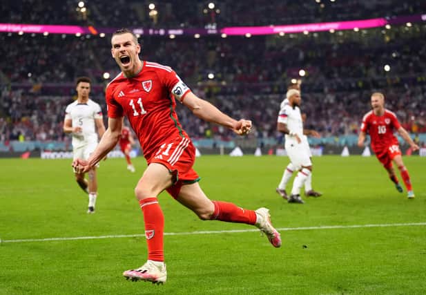 Wales' Gareth Bale celebrates after levelling from the penalty spot in Monday's 1-1 draw against the USA.