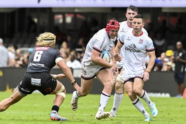 Tom Stewart scored three tries for Ulster against the Bulls on Saturday.