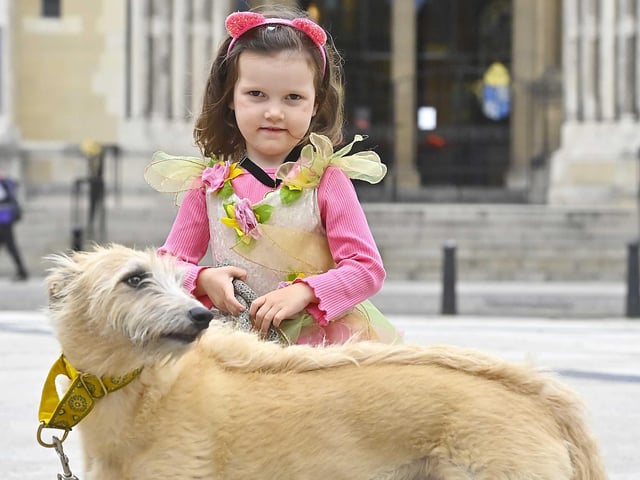 Una Tunney pictured with dog Phillip in Belfast