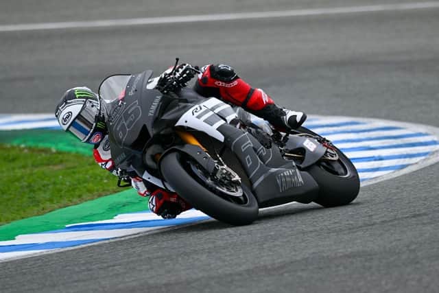 Jonathan Rea on the Pata Yamaha R1 during the post-season World Superbike test at Jerez in Spain on Tuesday