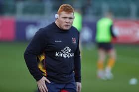 Ulster's Steven Kitshoff warms up prior to the Investec Champions Cup match against Bath at the Recreation Ground on Saturday