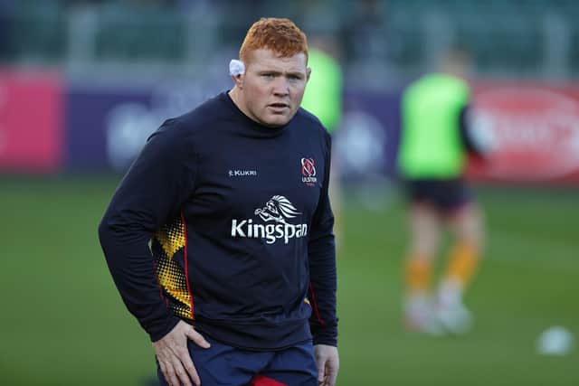 Ulster's Steven Kitshoff warms up prior to the Investec Champions Cup match against Bath at the Recreation Ground on Saturday