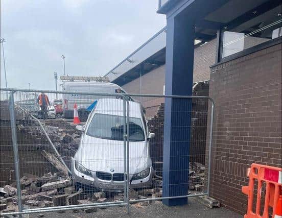 Picture used of car inside Ballymena bus station