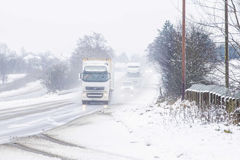 Difficult weather conditions near Ballymena County Antrim