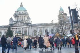 Shoppers finishing off their Christmas shopping in Belfast City Centre last year