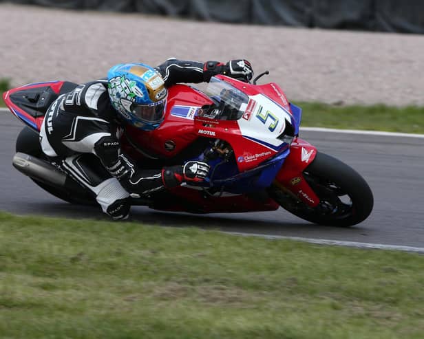 Dean Harrison on the Honda Racing UK Superbike during the two-day test at Oulton Park. Picture: David Yeomans Photography