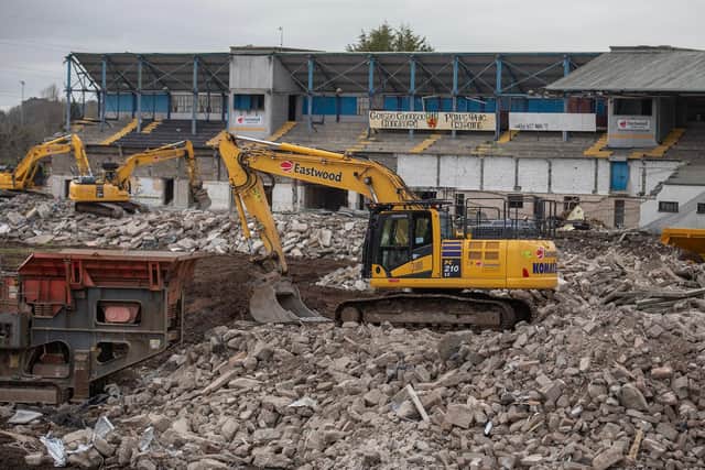 Demolition work on the old Casement Park stadium in March this year