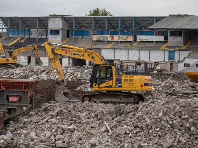 Demolition work on the old Casement Park stadium in March this year