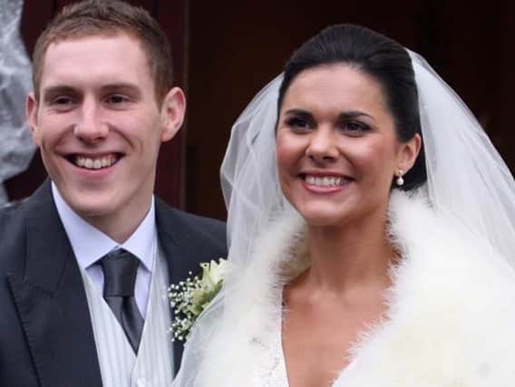 Michaela McAreavey pictured on her wedding day with husband John