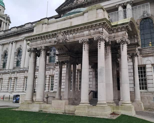 A review of Belfast Council's dual language signs policy is to be formally launched at city hall this week. Photo: Iain Gray/News Letter