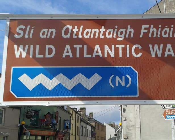 Not a Flood Warning but a Wild Atlantic Way Signpost.
