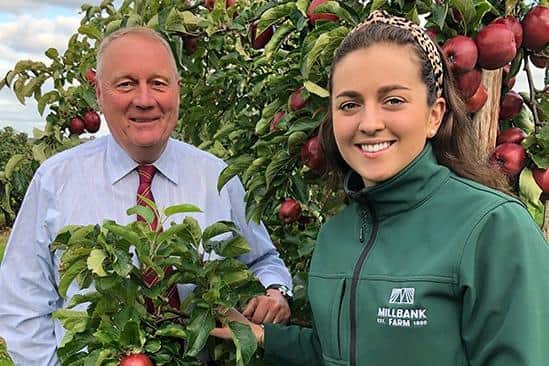 Adrian McGowan of Millbank Farm, Killinchy pictured with daughter Emily who runs the family’s farm shop in Saintfield