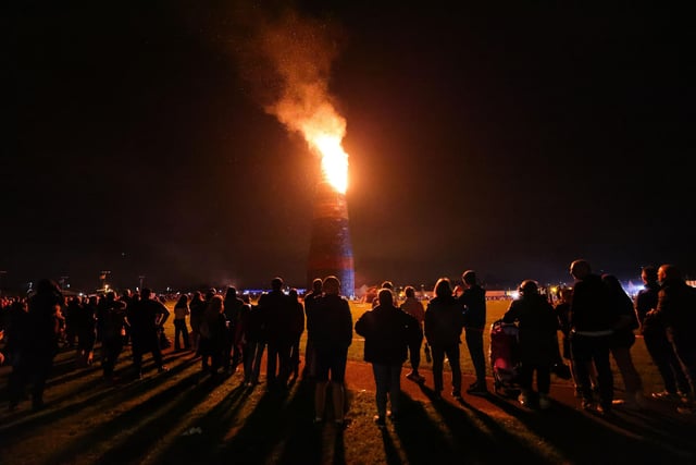 Loyalists bonfire builders have apparently broken the world record for a bonfire build ahead of the annual 12th of July celebrations which mark the protestant King William of Orange victory over the catholic King James at the Battle of the Boyne.