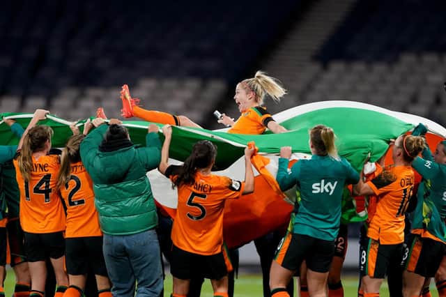 Republic of Ireland celebrate qualification for the World Cup