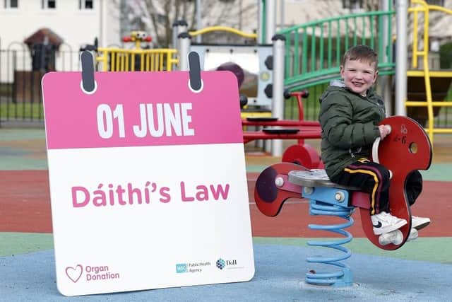 The change is due to the passing of 'Dáithí's Law' which is named after six-year-old Dáithí Mac Gabhann from Belfast, who has been awaiting a new heart for five years.