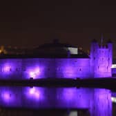 Enniskillen Castle illuminated purple for a previous Holocaust Memorial Day. Fermanagh and Omagh Council