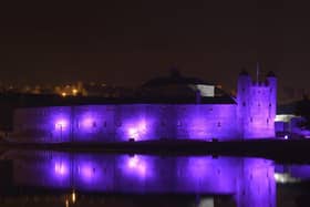 Enniskillen Castle illuminated purple for a previous Holocaust Memorial Day. Fermanagh and Omagh Council