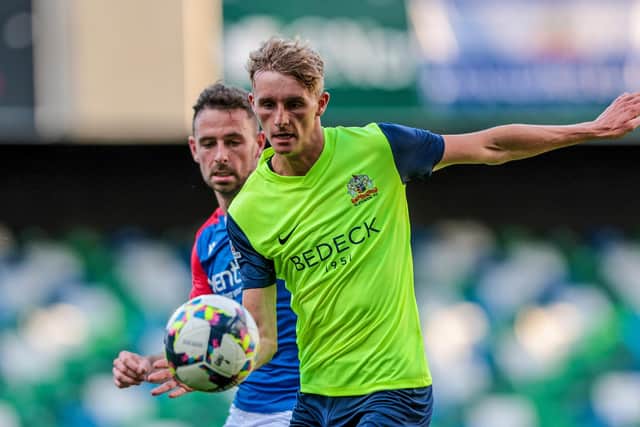 Glenavon’s Isaac Baird has started 10 of their 11 Premiership matches this season and captained the Lurgan Blues in victory over Newry City. PIC: INPHO/Matt Mackey