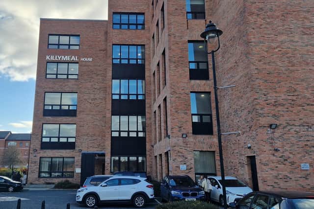 An employment tribunal is being heard in Killymeal House, Belfast.
