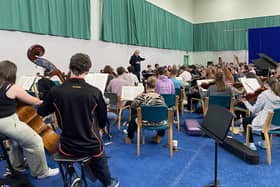 Jac van Steen, Honorary Principal Guest Conductor of the Ulster Orchestra, in rehearsals with the Ulster Youth Orchestra
